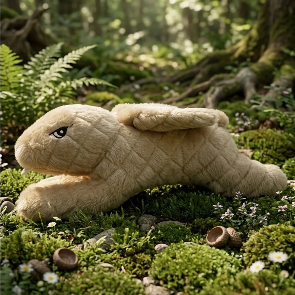 ✨ Mighty Angry Bunny Plush – Quilted Grumpy Rabbit – Whimsigoth / Alt Decor